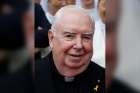 Maryknoll Father Gerard Hammond, who has gone to North Korea more than 50 times since 1995, is pictured waiting to meet Pope Francis in Seoul Aug. 14, 2014. Fr. Hammond has been named the winner of the Gaudium et Spes Award from the Knights of Columbus. 