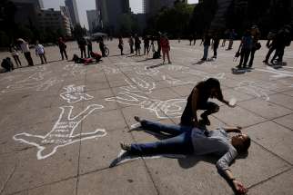  12.28.2017  Demonstrators at the Monument to the Revolution in Mexico City demand justice for victims of violence Dec. 11, 2016. The majority of Catholic Church workers violently killed in 2017 were victims of attempted robberies, the Vatican&#039;s Fides agency said, with Nigeria and Mexico topping the list countries where the most brutal murders were carried out.