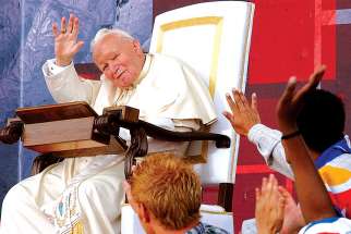 Pope John Paul II celebrated his final international World Youth Day in Toronto in 2002. The trip was one of 104 trips outside of Italy to 129 countries.