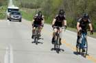 The first leg of Priests Pedaling for Prayers took Father Michael Pica, Father Tom Otto and Father Adam Cesarek about 70 miles (113 km) over several major hills in central Illinois April 24. Support vehicles driven by parents Don Otto and Jim and Sandy Cesarek made certain the young priests and their friends were safe on the road during their five-day trek to promote religious vocations.