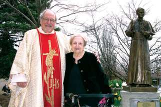 Fr. Massey Lombardi, pictured with his sister, is celebrating the 40th anniversary of his ordination to the priesthood.