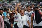 Supporters of Venezuela&#039;s opposition party protest in Caracas July 29, 2024, following the announcement by the National Electoral Council that Venezuela&#039;s President Nicolas Maduro won the July 28 presidential election.