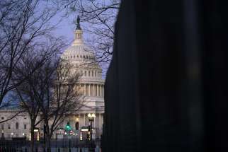 The U.S. Capitol is seen in Washington at dawn Jan. 10, 2021.