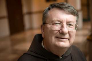 Capuchin Franciscan Father Thomas Weinandy is pictured at the Washington headquarters of U.S. Conference of Catholic Bishops where he served as chief adviser on doctrinal and canonical affairs.