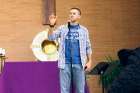 Chris Stefanick spoke to more than one thousand youth on Feb. 16 at St. Francis Xavier Church in Mississauga, Ont. This is the first year Stefanick has brought the Reboot! Live! youth conference tour to Canadian parishes