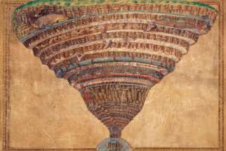 A illustration by Sandro Botticelli of the infernal abyss from Dante Alighieri&#039;s &quot;Divine Comedy&quot; is part of the manuscript collection of the Vatican Library. 