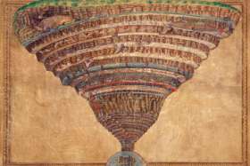 A illustration by Sandro Botticelli of the infernal abyss from Dante Alighieri&#039;s &quot;Divine Comedy&quot; is part of the manuscript collection of the Vatican Library. 