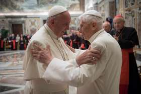 The Pope Emeritus Benedict XVI was among tens of thousands of people who sent birthday greetings to Pope Francis for his eightieth birthday Dec. 17. 