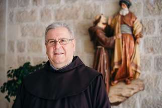 Father Francesco Patton, the custos of the Holy Land, is seen in a Dec. 28, 2024 in the Franciscan Curia in Jerusalem. He has a unique perspective on the plight of Christians in the region. As head of the Franciscan Custody of the Holy Land -- which has been entrusted with safeguarding the holy sites of Christianity for over 800 years -- Father Patton has been a steadfast advocate for peace and mutual respect among different religious and ethnic communities.