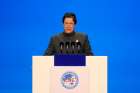 Pakistani Prime Minister Imran Khan, pictured in a Nov. 5, 2018 photo, says Asia Bibi, a Pakistani Catholic acquitted of blasphemy, remains in the country, negating speculation that she had already joined her family in Canada.