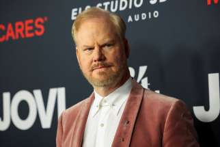 Jim Gaffigan attends the MusiCares Person of the Year Gala in Los Angeles Feb. 2, 2024.