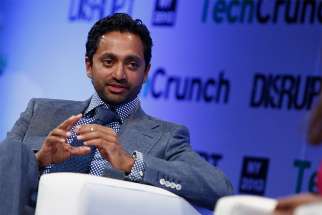 Chamath Palihapitiya of speaks onstage at the TechCrunch Disrupt NY 2013 in New York City. “The short-term, dopamine-driven feedback loops that we have created are destroying how society works,” he said about Facebook in a recent interview with The Guardian.