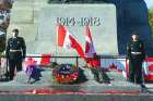 Soldiers stand on guard at the National War Memorial in Ottawa where Cpl. Nathan Cirillo was gunned down Oct. 22.
