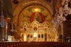 Above every Greek Orthodox church’s altar, Theotokos, or Mary the Mother of Jesus, symbolically watches over the congregation. The figure, with arms outstretched, welcomes visitors and parishioners alike at St. Sophia Greek Orthodox Cathedral near downtown Los Angeles.