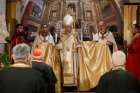 Archbishop Boutros Marayati, patriarchal administrator of the Armenian Catholic Church, uses incense as he celebrates Mass with bishops of the Armenian Catholic Church at the Pontifical Armenian College in Rome Sept. 20, 2021. The bishops were meeting for a second attempt at electing a new patriarch to succeed Patriarch Grégoire Pierre XX Ghabroyan, who died in Beirut May 25. No candidate garnered the necessary two-thirds of the votes when the bishops had met for two weeks beginning in late June.