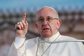 Pope Francis gestures as he leads a meeting with young people in Palermo, Sicily, Sept. 15. 