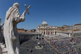 St. Peter&#039;s Square at the Vatican.