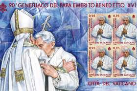 In early May the Vatican stamp and coin office will release stamps marking retired Pope Benedict XVI&#039;s 90th birthday and important events in the life of the church spanning almost 2,000 years.