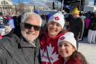 Filmmaker Kevin Dunn, left, with Canadian pro-lifers Josie Lutke (centre) and Ruth Robert at the March for Life in Washington, D.C.