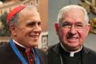 Cardinal Daniel DiNardo of Galveston-Houston, left, and Archbishop Jose Gómez of Los Angeles, have been elected as president and vice president of the United States Conference of Catholic Bishops Nov. 15.