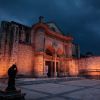 Lights illuminate the Cathedral of Santa Maria la Menor in 2010 in Santo Domingo, Dominican Republic. The cathedral is the oldest in the Americas.