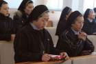 Members of the Sisters of the Sacred Heart pray in their motherhouse chapel in Fushun, China, in this 2007 file photo. Pope Francis asked Catholics worldwide to show solidarity through their prayers for Catholics in China and for persecuted Christians over the Pentecost weekend. 