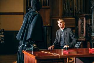Brian Bisson as Fr. Flynn in B&amp;E Theatre’s Doubt: A Parable.