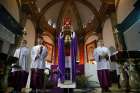 A priest celebrates Mass Dec. 4, 2016 in the Cathedral of the Immaculate Conception in Beijing. 