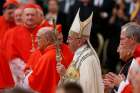  Pope Francis leads a consistory to create 14 new cardinals in St. Peter&#039;s Basilica at the Vatican June 28. 