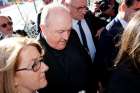  Archbishop Philip Wilson of Adelaide, Australia, arrives Aug. 14 at Newcastle Local Court. The Australian court has approved house arrest of Archbishop Wilson, who had been found guilty by an Australian court of failing to inform police about child sexual abuse allegations.