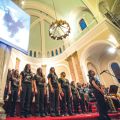 The combined choirs of Toronto’s Cardinal Carter Academy for the Arts performed the Missa Gaia at Holy Name Church April 3.