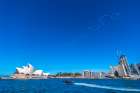 A pro-life message is seen formed in the sky by a plane above Sydney Harbor Aug. 18, 2019.