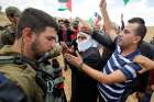 Palestinians argue with Israeli soldiers during a June 19, 2020, protest near Hebron, West Bank. Three retired Christian leaders released a new statement amid growing tensions over Israel&#039;s U.S.-sanctioned bid to officially annex parts of the West Bank, including the Jordan Valley.