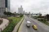 Traffic flows along the Cinta Costera area of Panama City. 