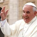 Pope Francis greets the crowd as he leaves his general audience in St. Peter&#039;s Square at the Vatican.