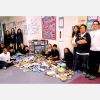 Our Lady of Fatima students with the supplies they gathered for JR Nakogee School in Attawapiskat.