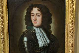A portrait of the Duke of Monmouth. The portrait is said to have been painted after his head was chopped off and sewn back on his body.