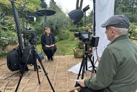 Antonia Salzano-Acutis, mother of Carlo Acutis, being interviewed for Roadmap to Reality.