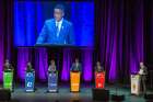 Representatives from five national parties took to the stage for the Catholic debate on Oct. 3 in Toronto.