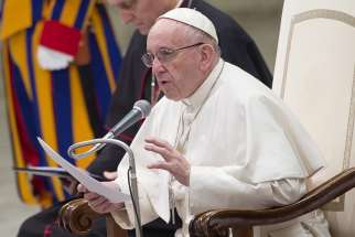 Pope Francis gestures during his Dec. 28 weekly audience in Paul VI hall at the Vatican. The Pope told Italian earthquake survivors Jan. 5 that hope, not optimism is needed to rebuild.