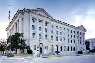 The Frank M. Johnson Jr. Federal Building and United States Courthouse in downtown Montgomery, Alabama. U.S. Magistrate Judge Susan Russ Walker struck down an Alabama law requiring more scrutiny for minors who seek an abortion without parental consent.
