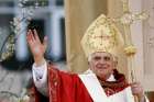 Pope Benedict XVI smiles as he bids the crowd farewell after celebrating Mass at Nationals Park in Washington April 17, 2008. Pope Benedict, formerly Cardinal Joseph Ratzinger of Munich and Freising, died Dec. 31, 2022, at the age of 95 in his residence at the Vatican.