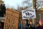 People protest against President Donald Trump&#039;s immigration policies during a demonstration near the White House in Washington Jan. 25.