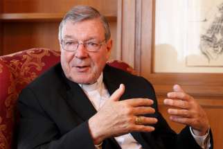 Australian Cardinal George Pell is pictured in a May 8, 2014, photo. An Australian appeals court Aug. 21, 2019, upheld the conviction of Cardinal Pell on five counts of sexually assaulting two choirboys more than two decades ago.