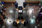 Guards surround the coffin of King Richard III as his remains lie in repose at Leicester Cathedral during the public viewing of his coffin in Leicester, England, March 23.