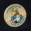 The Christmas button distributed by North Bay Knights of Columbus.