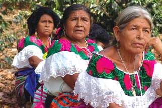 Tzeltal women participate in their community’s assembly in Chiapas.