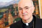 Italian Archbishop Carlo Maria Viganò is pictured at his residence at the Vatican in this Oct. 20, 2011, file photo.