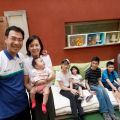 Hendrikus and Paula Wong of Coogee, Australia, pose with their five children during the World Meeting of Families in Milan June 2. From left the children are Laura Philomena, 5 months, Madeleine, 14, Catherine, 5, Michael, 14, and Theodore, 12. Their trip to Milan was sponsored by the Archdiocese of Sydney.