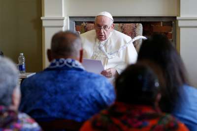 Pope Francis says he’s been enriched’ by Canada’s Indigenous
